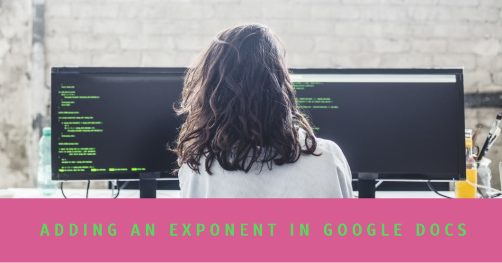 how to add an exponent in google docs